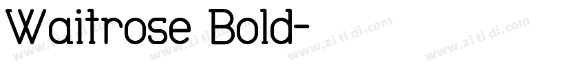 Waitrose Bold字体转换